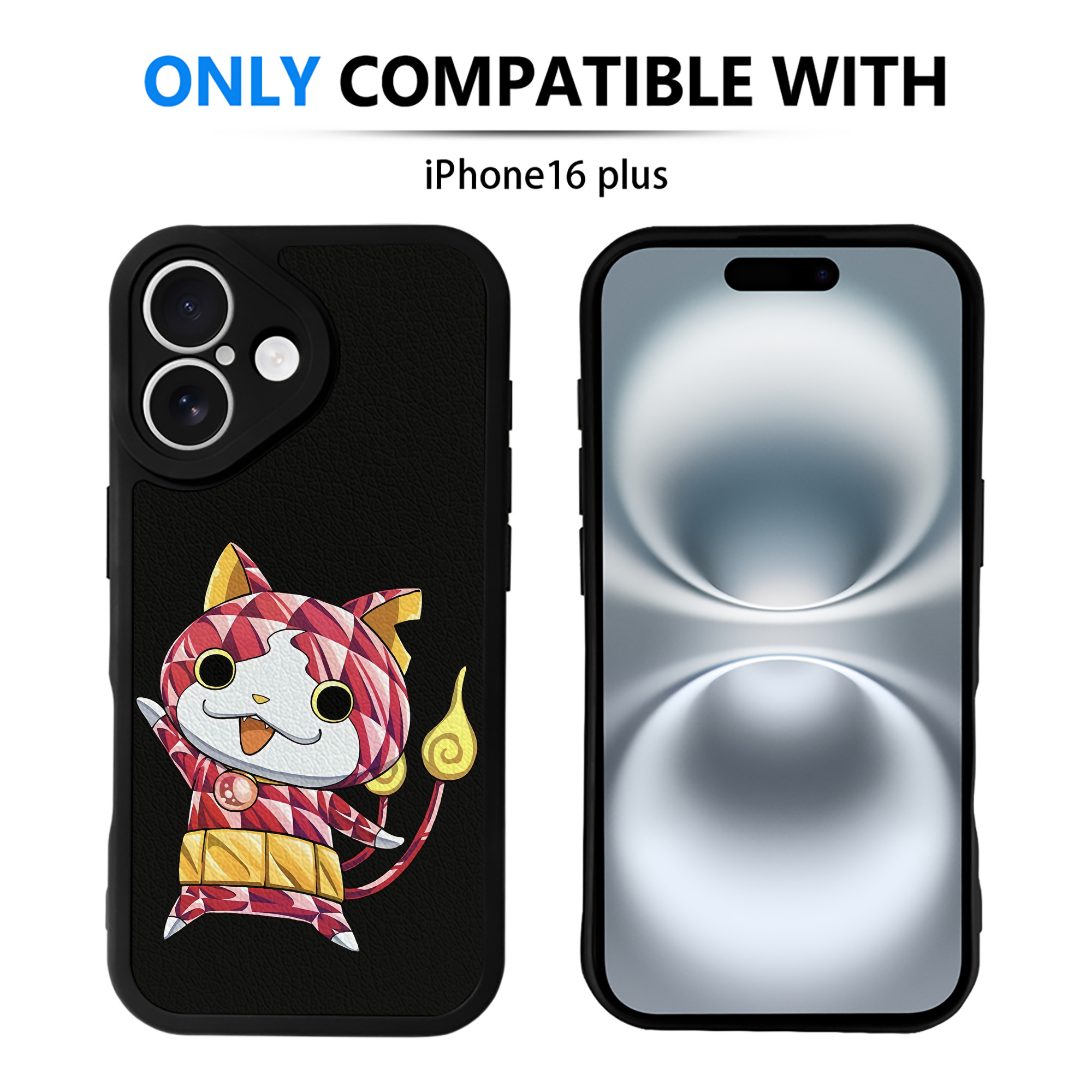 （画像用） 妖怪ウォッチ Yo-kai Watch 【iPhone 16シリーズ対応】シリコンスマホケース（レザー調） 材質：シリコン